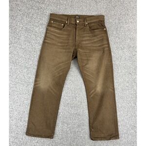 Polo Ralph Lauren Classic Fit Straight Jeans Brown Mens 34x30 Denim